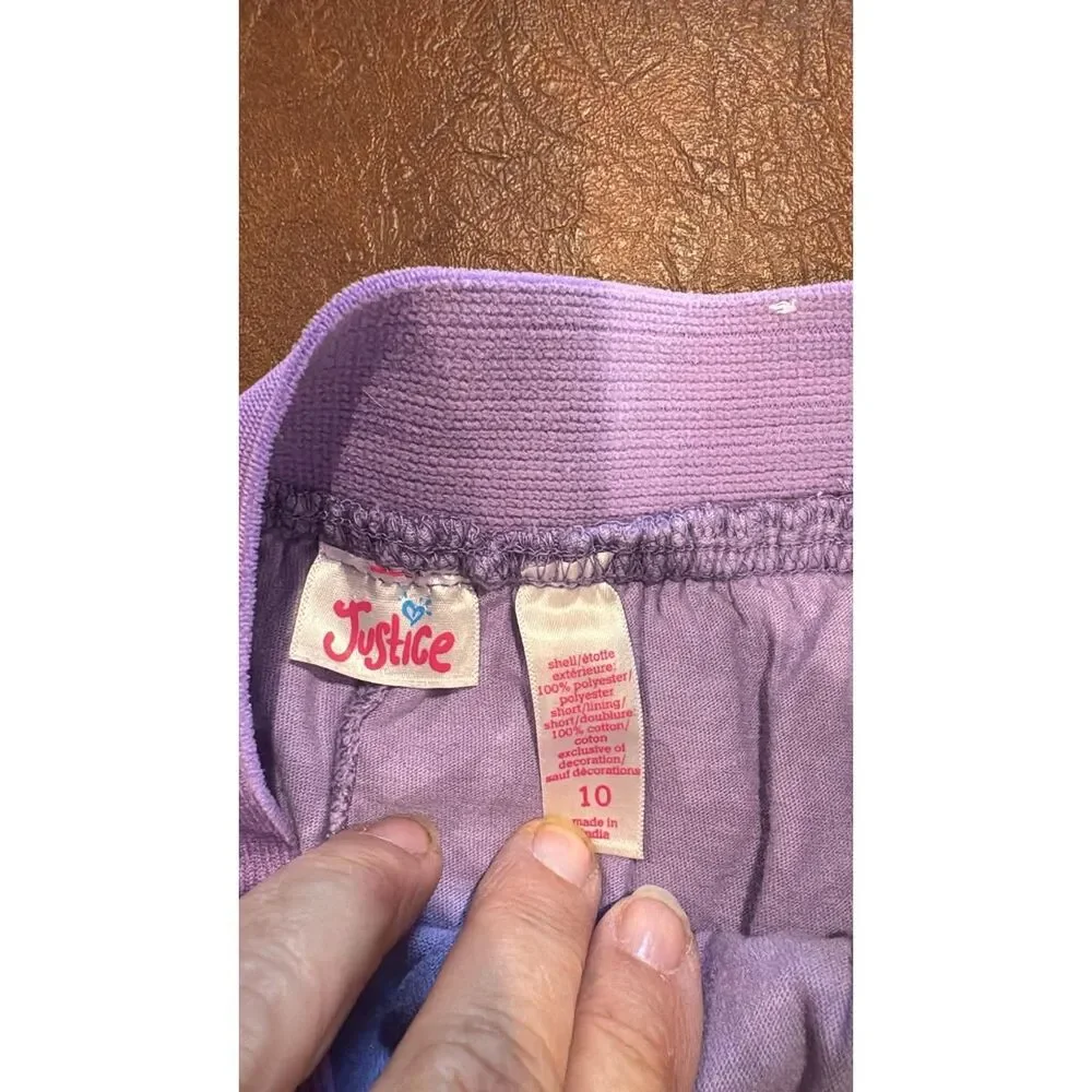 Justice purple girls skirt size 10